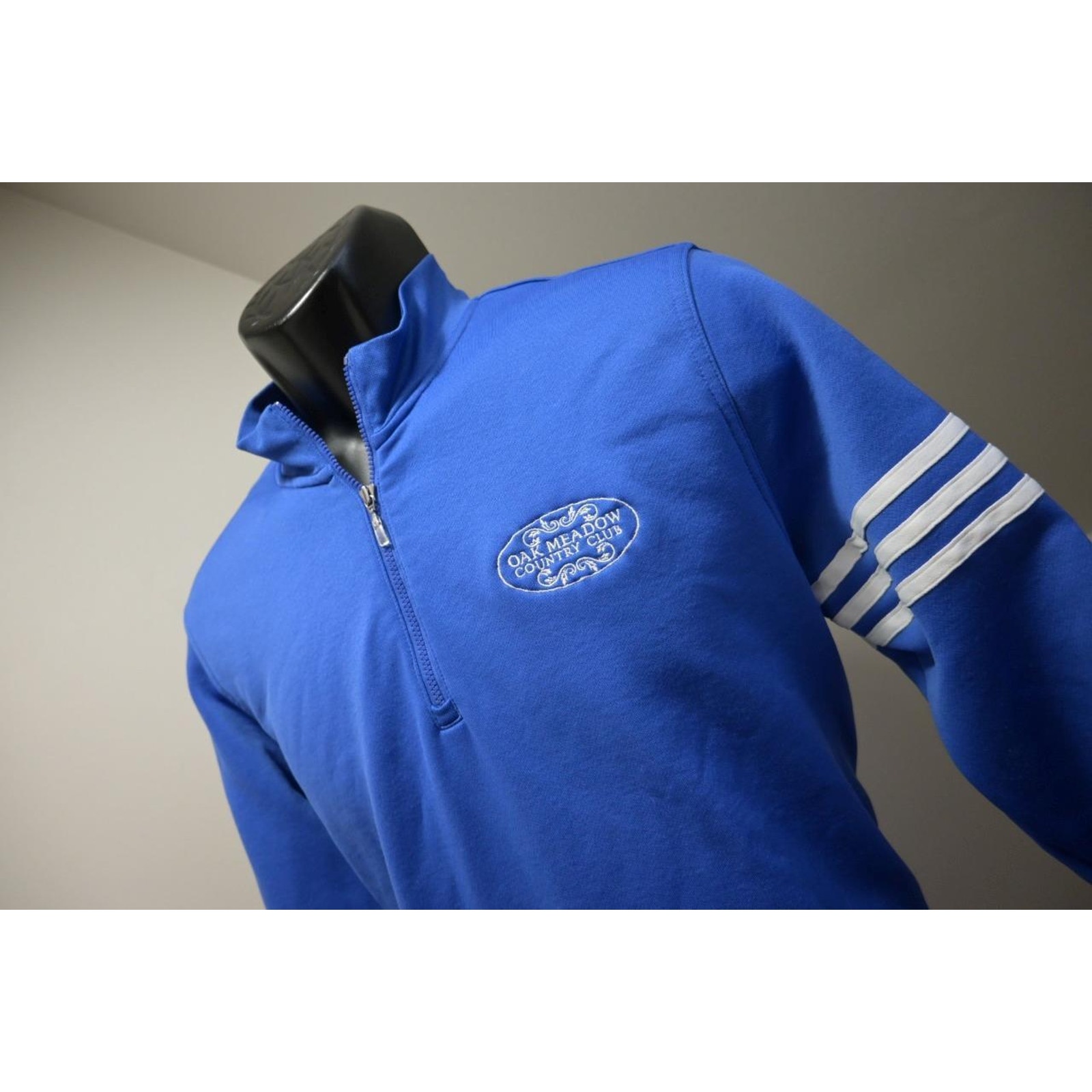 Adidas Golf Jacket Climalite 1/4 Zip Blue Long Sleeve Mens Size Medium